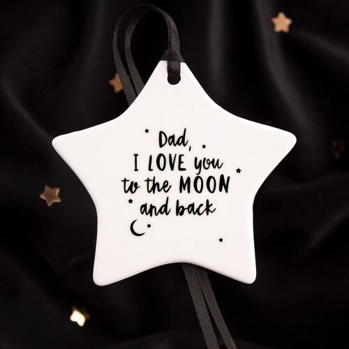 Dad, I love you to the moon and back | Star Keepsake