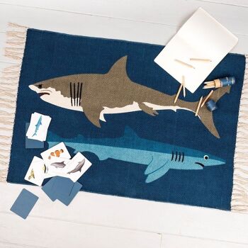 Tapis 100% Coton - Requins 2