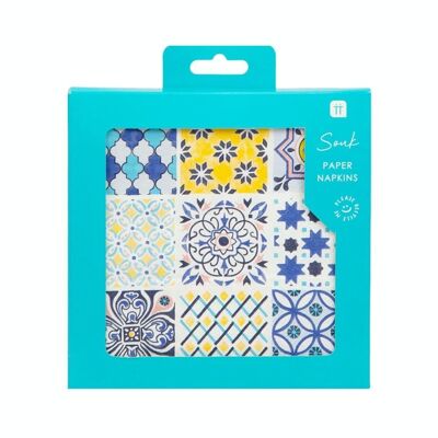 Servilletas de verano Souk Blue - Paquete de 20