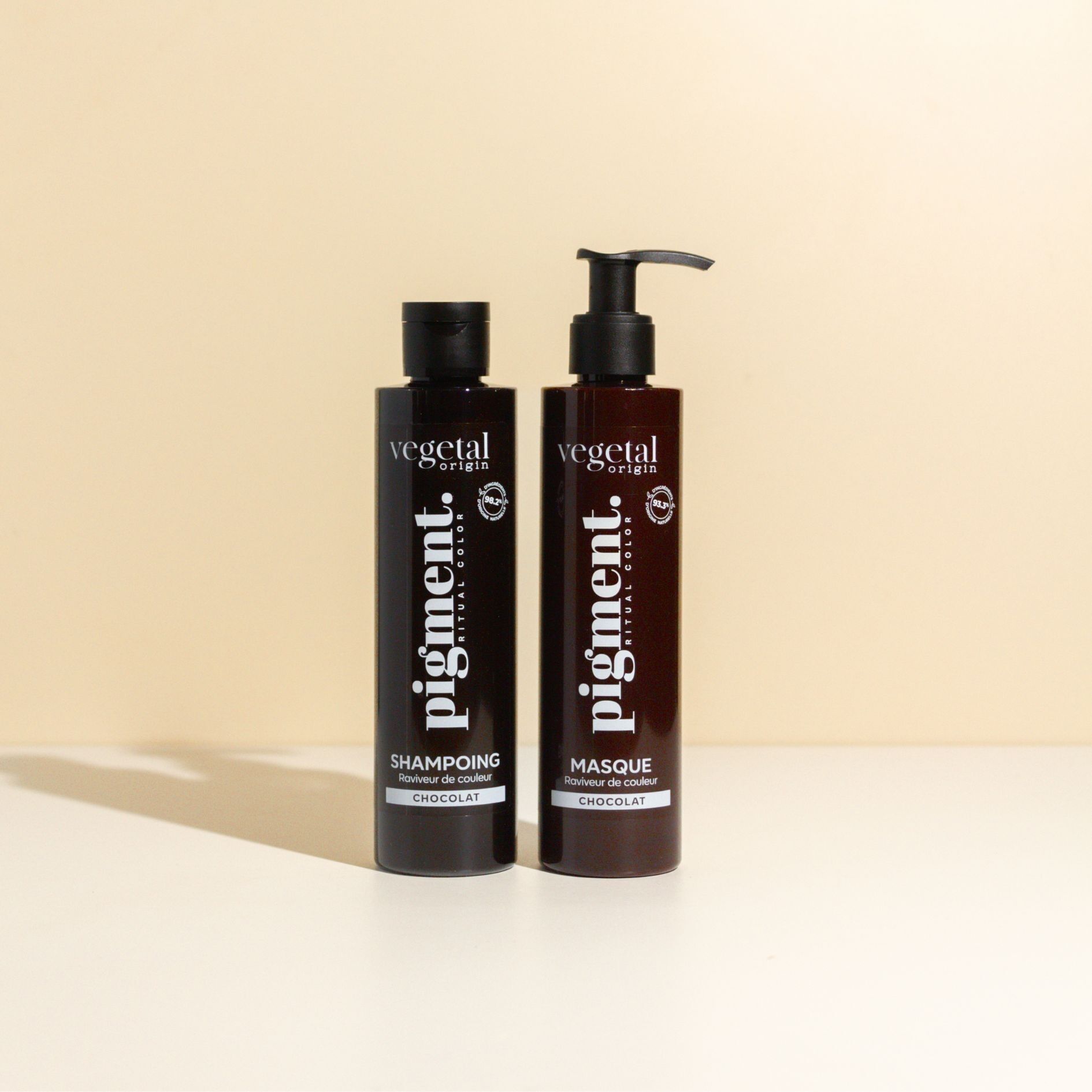 Shampoo und Farbmaske für tiefes Schokoladenbraun, Duo, 200 ml