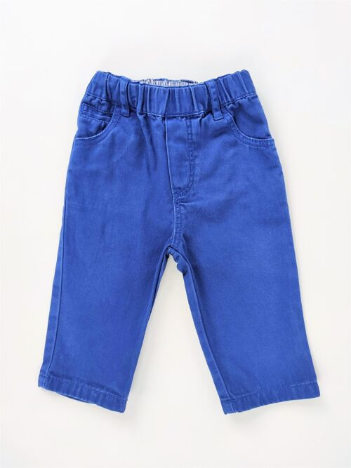 Pantalon bleu Cyrillus - occasion - 9 mois