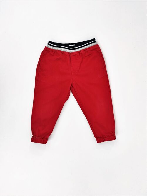 Pantalon rouge Bout'chou - occasion - 18 mois