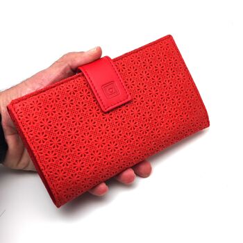 Grand sac à main femme | Portefeuille femme | Fabriqué en Espagne | RFID | Portefeuille en cuir | 32918 Rouge 4