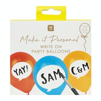 Customisable Party Balloons - 12 Pack