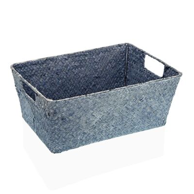 RECT BASKET WITH BLUE HANDLES 22040034