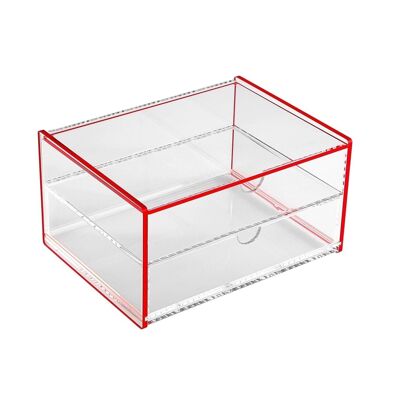 CAJA ACRILICA DOBLE ROJA 21040034