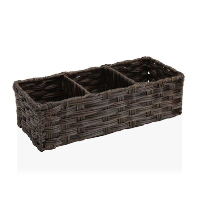 BASKET 3 BROWN COMPARTMENTS 19480359