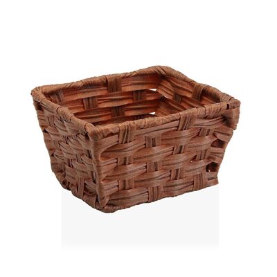 BASKET WITH BROWN HANDLES 19480367