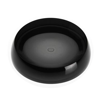 ROUND TRANSP. BLACK SOAP DISH 10860004