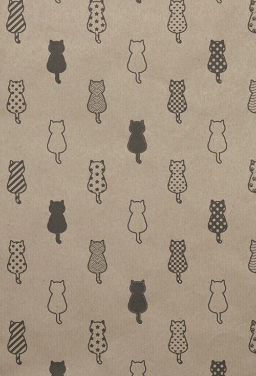 Kraft Cat Wrapping Paper