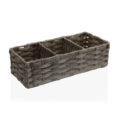 BASKET 3 GRAY COMPARTMENTS 19480356