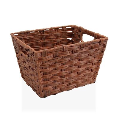 BASKET WITH BROWN HANDLES 19480363