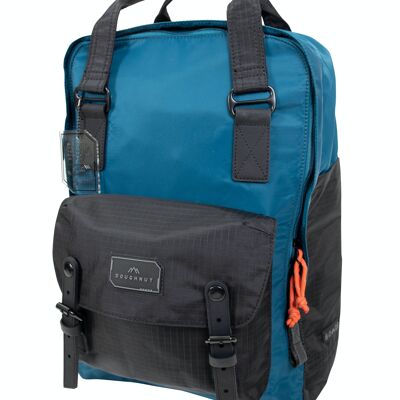 MACAROON LARGE GAMESCAPE - Large recycled nylon backpack for 15 inch pc, student bag, weekend bag