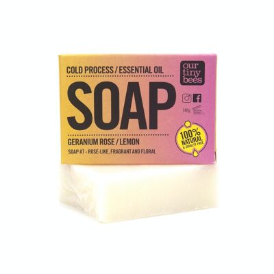 Soap #7 Rose Geranium / Orange / Lemon (140g Big Block)
