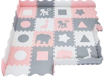 Tapis de jeu puzzle pour bébés, 150 x 150 cm, Safari 2