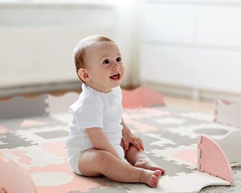 Tapis de jeu puzzle pour bébés, 150 x 150 cm, Safari 3