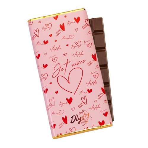 Tablette "Je t'aime" - Chocolat au lait 42%