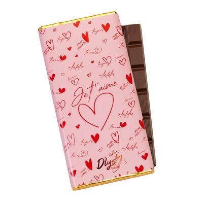 Tablette "Ich liebe dich" - Milchschokolade 42%
