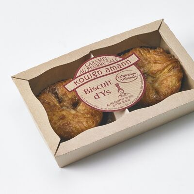 Bandeja x 2 mantequilla pura kouign amann mantequilla salada caramelo porción 140g
