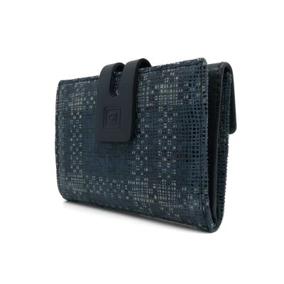 Petit sac à main femme | Portefeuille femme | Fabriqué en Espagne | RFID | Portefeuille en cuir | Réf.32122 Bleu