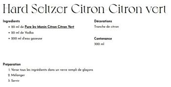 Pure by Monin Citron / Citron Vert pour eau aromatisée ou cocktails - Arômes naturels - 70CL 2