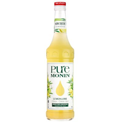 Pure by Monin Zitrone/Limette für aromatisiertes Wasser oder Muttertagscocktails – Natürliche Aromen – 70 CL