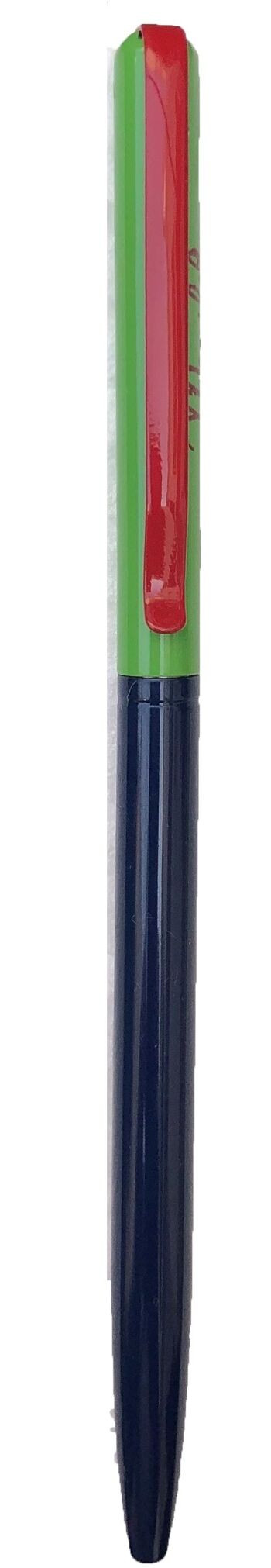 Stylo bille métallisé étroit colormix 4