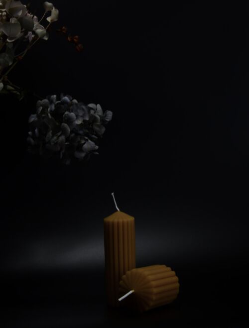 BEESWAX MINI PILLAR CANDLES