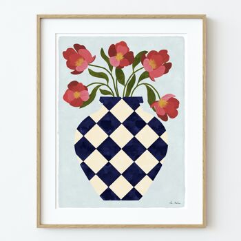 ART PRINT "vase avec roses" -différentes tailles 3