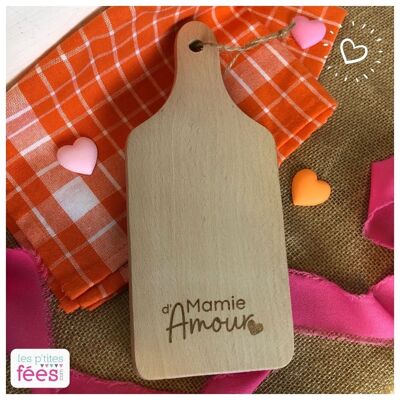 Small "Mamie d'Amour" cutting board (child, birth, baptism, grandmother's day)