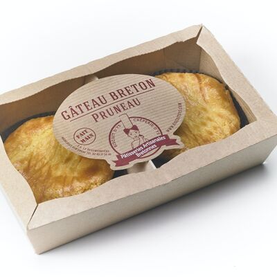 Tray x 2 Breton prune cakes portions 140g