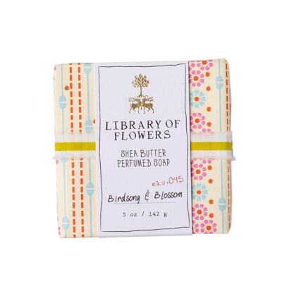 Library of Flowers Floral Stripe Bar Soap