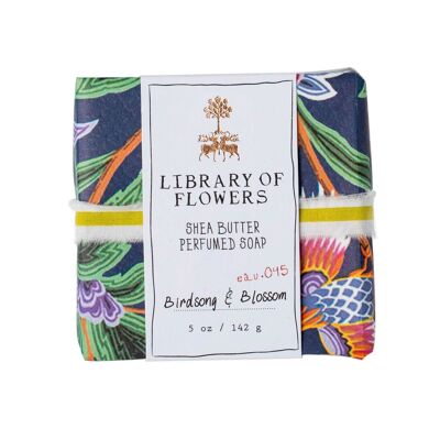 Libary of Flowers Navy Birds & Butterflies Floral Seife
