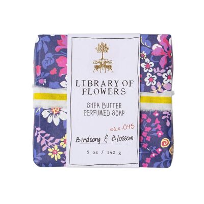 Library of Flowers Savon en Barre Floral Roses Violettes Roses