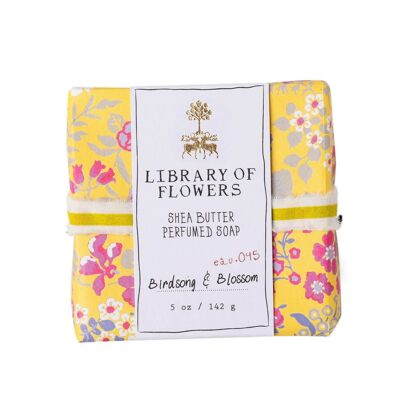 Library of Flowers Yellow Pink Roses Floral Bar Soap