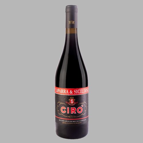 Vino rosso calabrese Cirò Doc Caparra e Siciliani cl 75