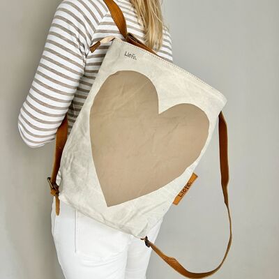 BackBag Herz Latte (Canvas)