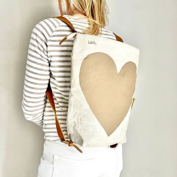 BackBag coeur latte (toile) 2