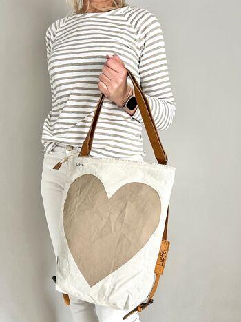 BackBag coeur latte (toile) 3