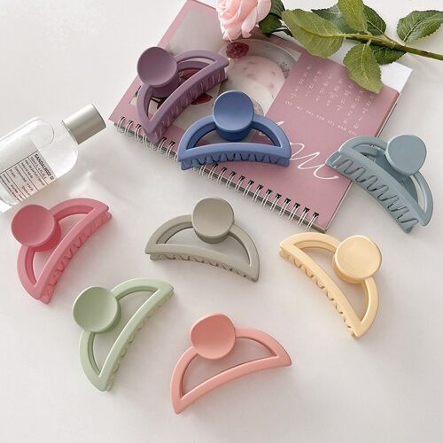 Solid Color Geometric Hair Claw Clip