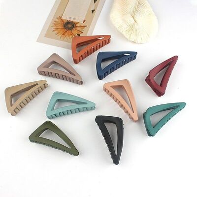 Triangle Solid Matte Hair Claw Clip