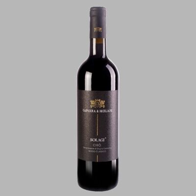 Vino tinto calabrés Depósito Solagi y sicilianos cl 75