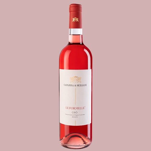 Vino rosato calabrese Le Formelle Caparra e Siciliani cl 75