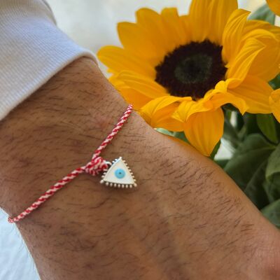 March Bracelet Evil Eye, Mens Bracelet, Spring Bracelet, Red Bracelet, Evil Eye Jewelry, Gift for Him, Made in Greece