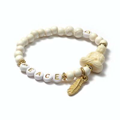 Pulsera de piedras preciosas Hope OffWithe GoldShiny