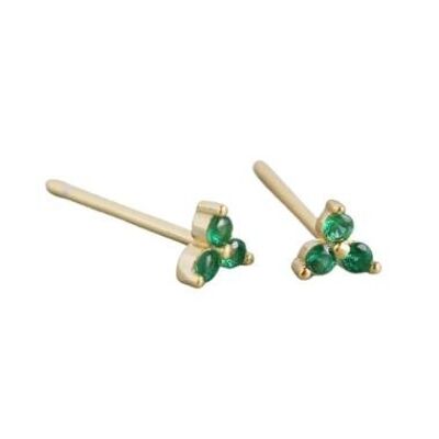 Nerissa Earrings - Gold Plated - Green