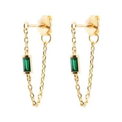 Hamlet earrings - Gold plated - Green