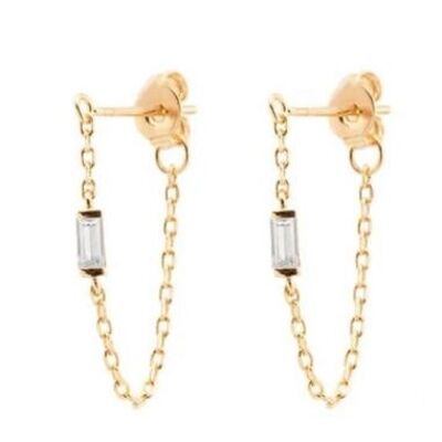 Hamlet earrings - Gold plated - White