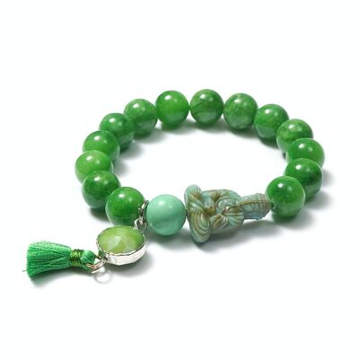 Pulsera Gema Hope Kiwi PlateadoBrillante