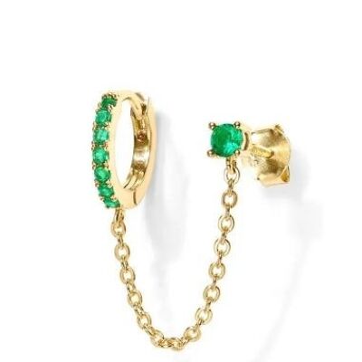 Double Régane monoloop - Gold plated - Green